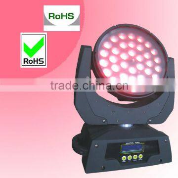 guangzhou stage light 36x10w RGBW4in1 led zoom moving wash light with dmx control