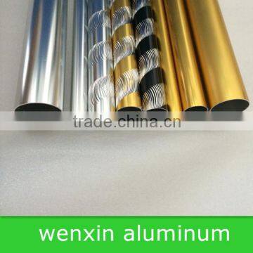 38mm/14mm/16mm bright anodizing curved aluminum curtain rod