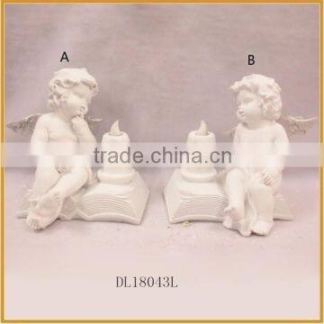 European style lovely cafe decoration double angel candles