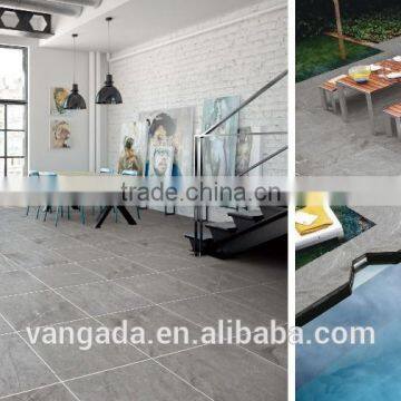 Dark gray home veranda floor tile High breaking strength cement tile floor tile