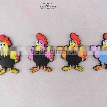 Funny 2017 Rooster soft pvc souvenir keychain for sale