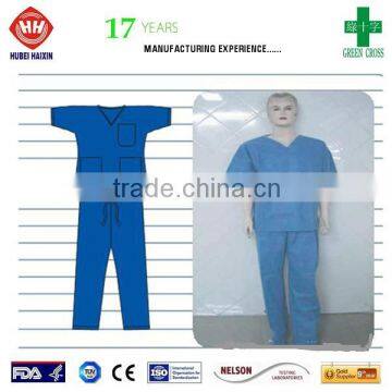 medical products disposable scrub suit OEM factory in China