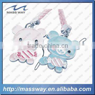 fashion gifts lovely cartoon pet custom 3D metal cell phone charm