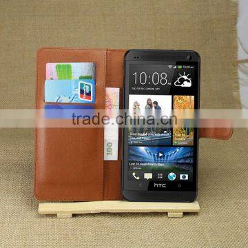 Litchi Pattern Soft Wallet Stand Leather Case For HTC One Max