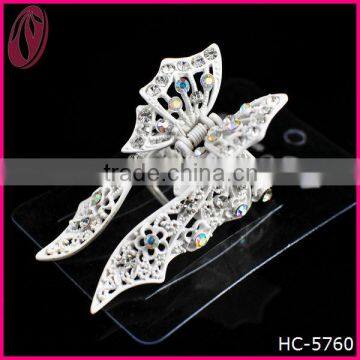 Stunning Rhinestone Embellished Fashion Metal Butterfly Hair Claw