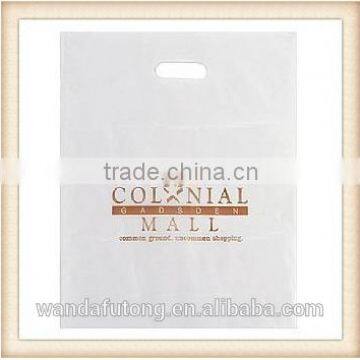 wholesale dcb-21 white Colored Frosted Die Cut Bag with custom printing- 12" x 15" x 3"