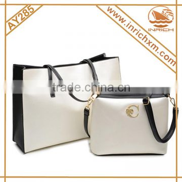 Fashion 2pcs Tote Handbag Set Leather Handbag Manufacturers