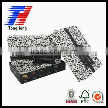 black and white printing matt lamination chocolate packaging gift box for christmas made in china