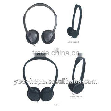 2 pin Airline headphone for economic first-calss business