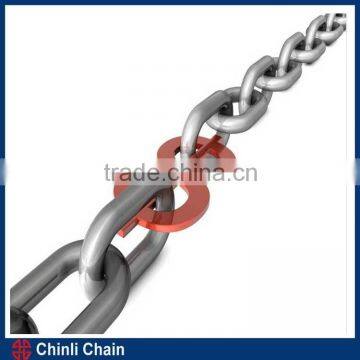 Steel chain, lifting chains, long link chain, black alloy G80 chains