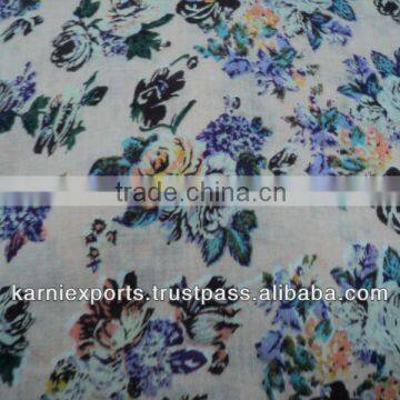 Sanganeri printed Cotton Voile Fabrics Floral prints small jaipur made indian fabrics for garmenting