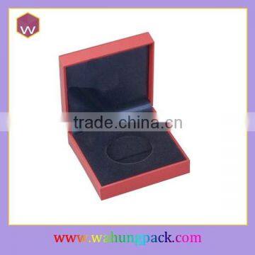 Red coin presentation box leather coin case