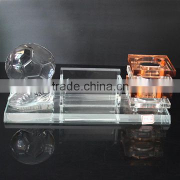 New arrival football design crystal office ornaments