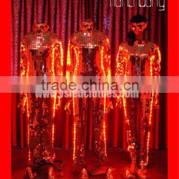 Mirror Man LED Dance Costume With Mask photo-5