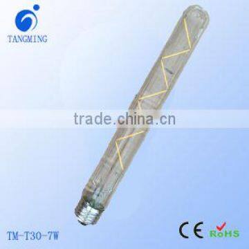 wholesale filament tubular bulb, Epistar chip led decorative bulb T30 6W, led filament bulb lighting