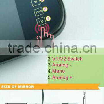 7" Universal 16:9 Touch Key Mirror Monitor Custom Rear View Mirror photo-4