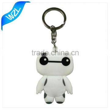 Hot selling custom promotional soft rubber keychains