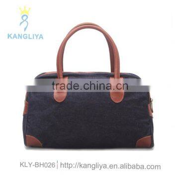 Contrast color suitcases jeans tote cases casual designer luggage cowboy travel handbag