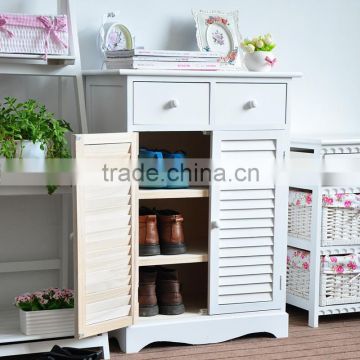 entryway hand paited wood craft beautiful Shabby Chic shoes storage cabinet