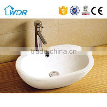 Oval ceramic wash art basin and wash basin