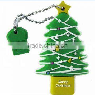 Chistmas gift OEM/ODM available Fantastic price alibaba gadget customized logo for Christmas tree pvc usb