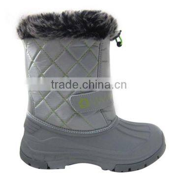 2016 new design child snow boot EVA and rubber warm fur winter boot