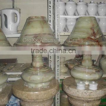 Multi Green Onyx Shade Lamp 12H