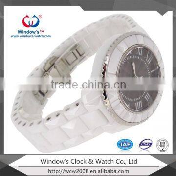Lady White Ceramic Watch Band Luxury Watch