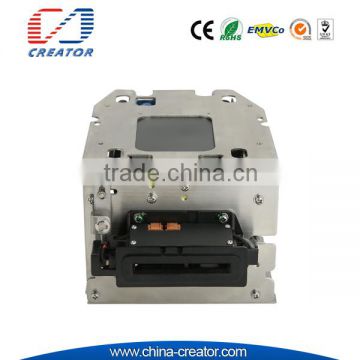 High precision card transmitting channel magnetic stripe card reader