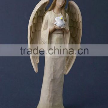 9" ceramic standing angel figurines