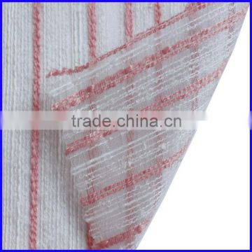 no MOQ woven two tone color polyester mesh 3D stripe skirt fabric organza