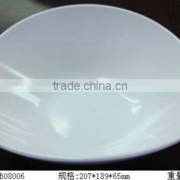 Melamine nice design plain white soup bowl