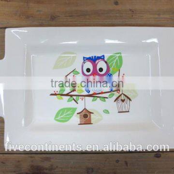 New porcelain ceramic rectangle plate food dish