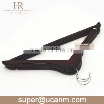 HRW-3013M Walnut Wood Suit Hanger With Plastic Tube Wood Bar photo-4
