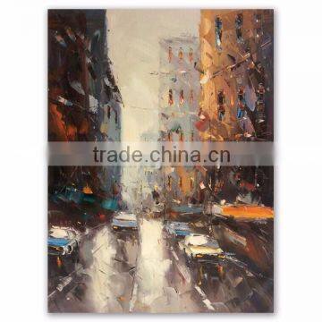 ROYI ART Hand Painted Streetscape Oil Paintings Hotel Decor