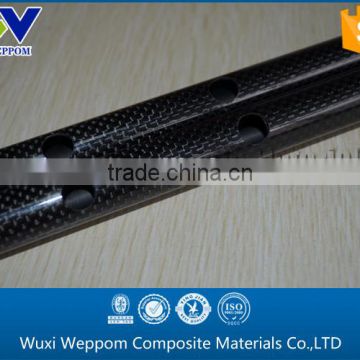 Custom 3k twill plain matte glossy carbon fiber tube of drilling holes