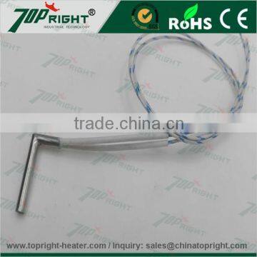 Dia.4mm bending 90C 24v right angle cartridge heaters