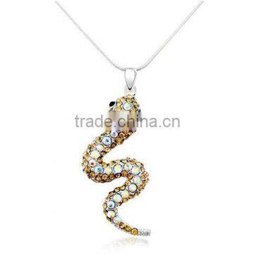 Sexy Neck Accessory Jewelry Crystal Snake Pendant Dangle Necklaces For Women photo-4