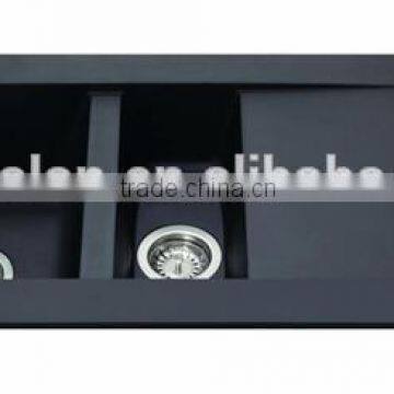 High Quality Black Acrylic Solid Surface Kitchen Sink,acrylic Stone Wash Basin,kitchen Cabinets Design photo-2