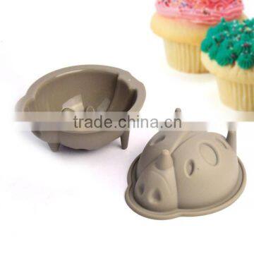 Lovely Lady Bug Muffin Cupcake Silicone Cake Mold