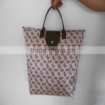 Factory outlet foldable water proof satin shopping bag