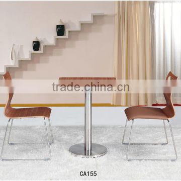 Wooden dining table set Leather chair Modern dinning table and chairs on sale CA155