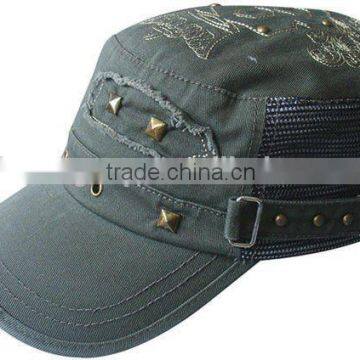 Custom Design Military Cap, Flat Top Cap, Camp Cap