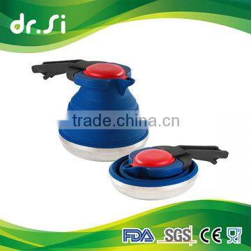 High Quality Collapsible Stainless Steel Bottom Silicone Brew Kettle