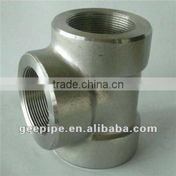 asme b16.11 threaded stainless steel tee