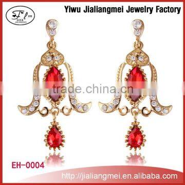 2016 hot Crystal Jewelry Earring Fashion Gold Drop Earrings