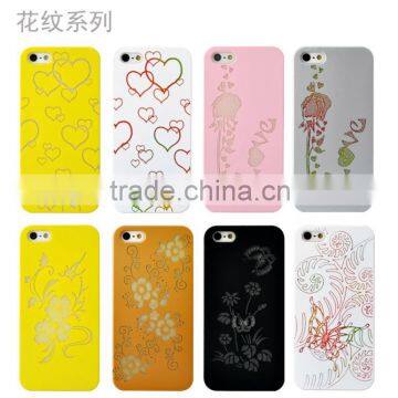 wholesale rubber oil painting pc case for iphone 5