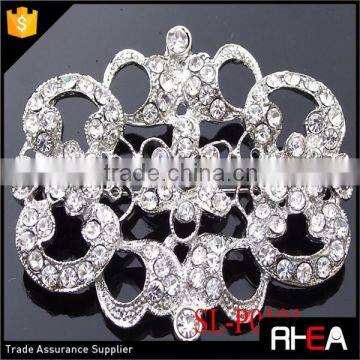 Versatile Silver White Pearl & Crystal Hair Comb/Brooch