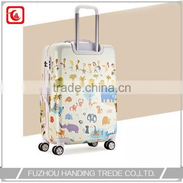 4 wheel print suitcase , cartoon character animal luggage