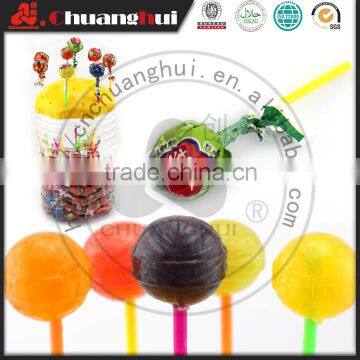 10g High Quality Fruit Flavour Ball Lollipop In Jar / Ball Pop Candy